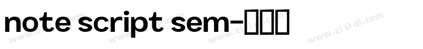 note script sem字体转换 note script sem字体转换